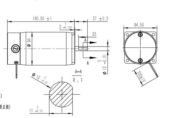 300W 500W Szczotkowany magnes trwały Silnik prądu stałego o wysokim momencie obrotowym 24V 48V Do kosiarki